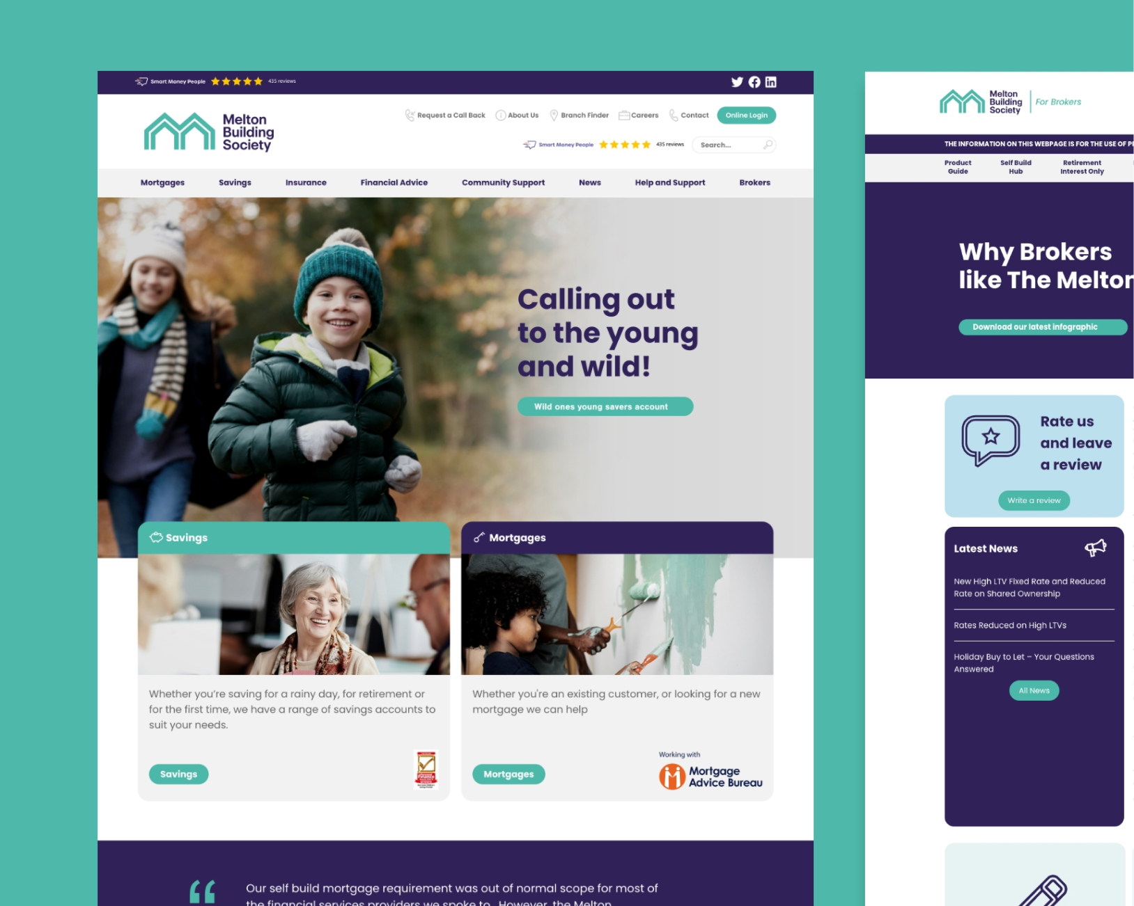 Financial services website design mockup by agency