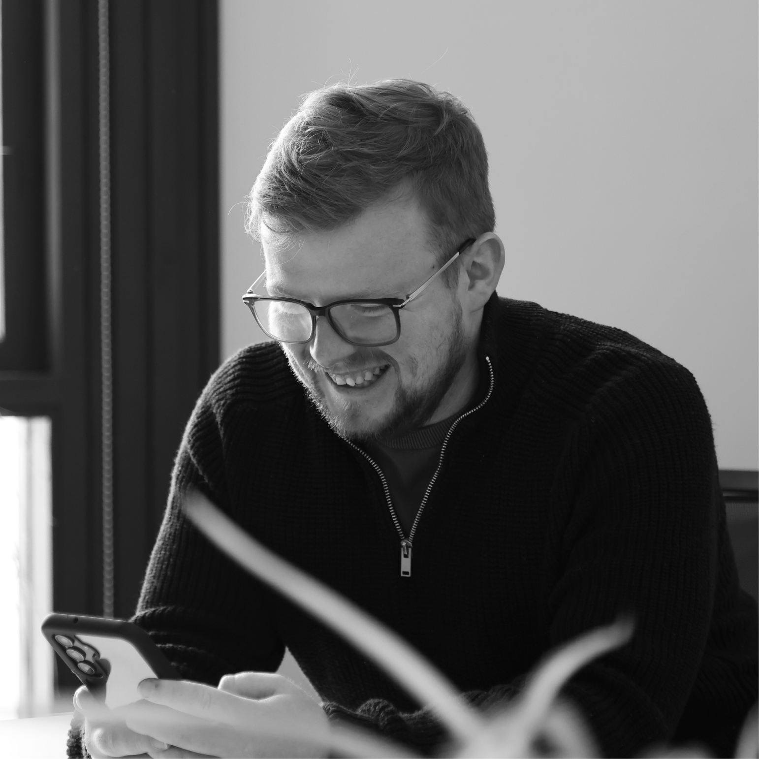 SEO specialist reviewing analytics on mobile