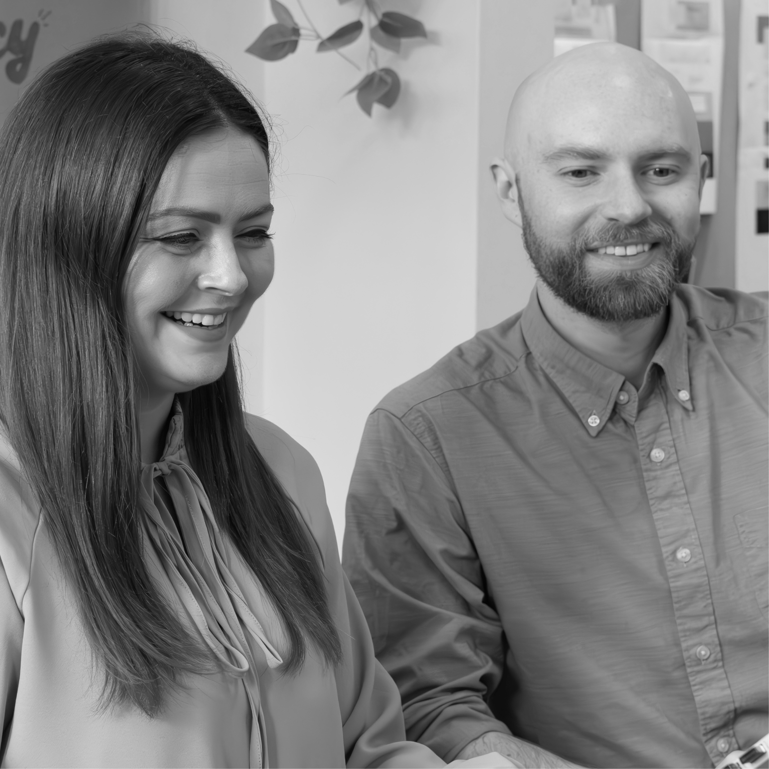 Marketing consultancy team collaborating on project