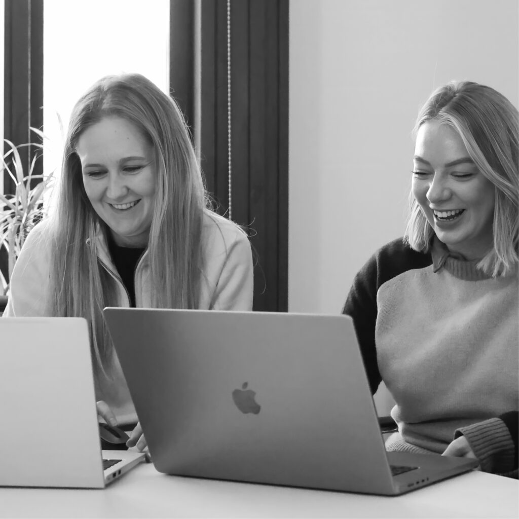 Digital marketing team planning a social strategy