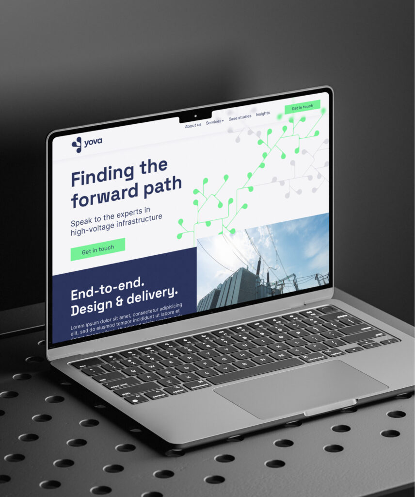 Yova website desktop