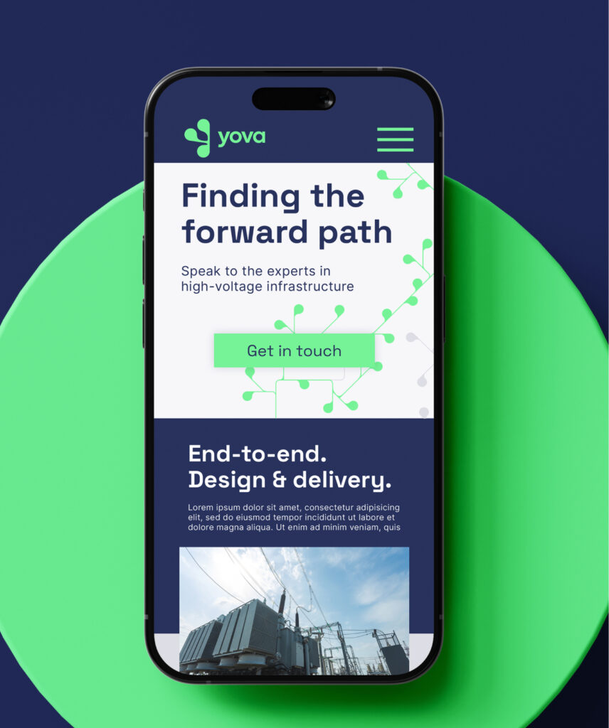 Yova website mobile