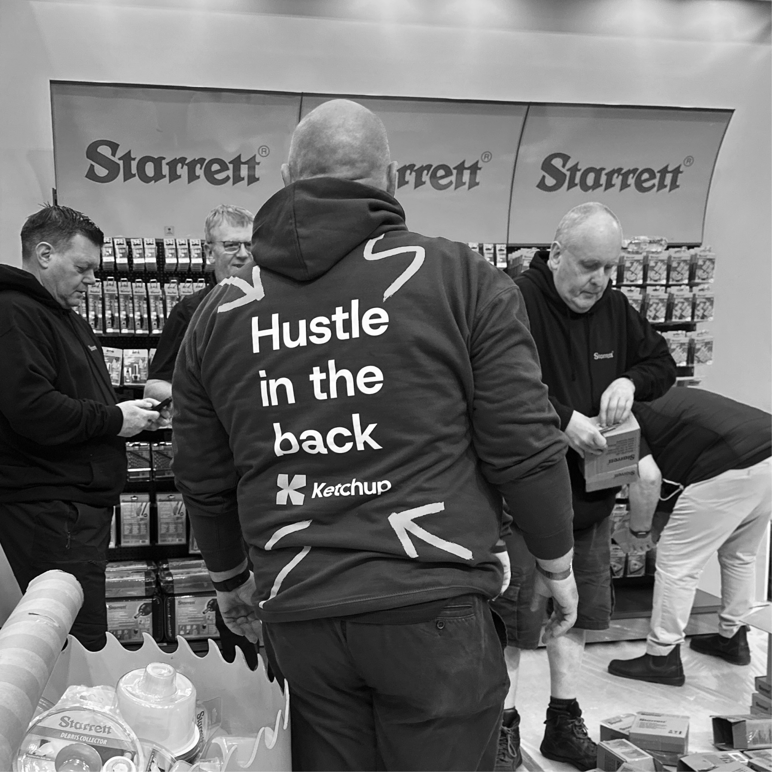 Ketchup team organising Starrett product stand